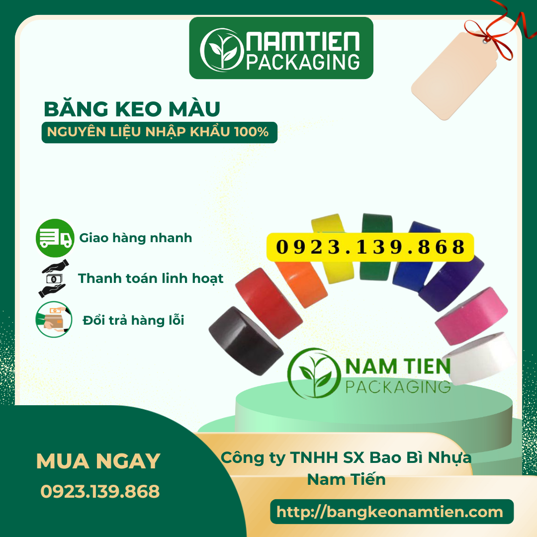 Băng Keo Màu (Cây Gồm 6 Cuộn) - Ảnh 3