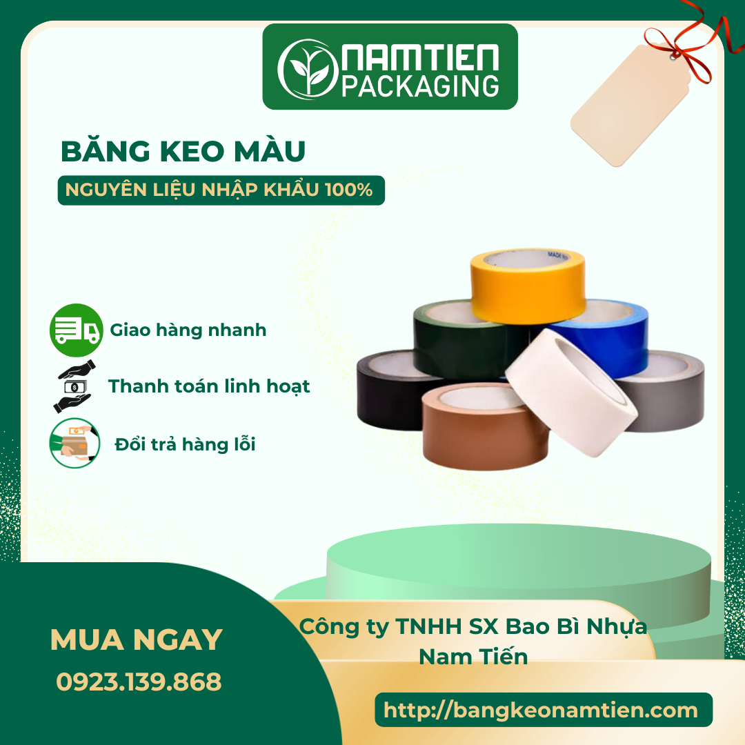 Băng Keo Màu (Cây Gồm 6 Cuộn)