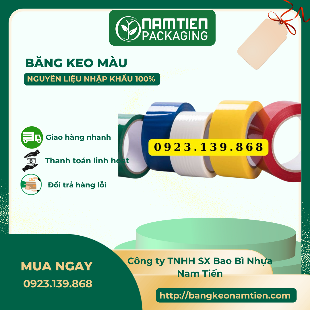 Băng Keo Màu (Cây Gồm 6 Cuộn) - Ảnh 2